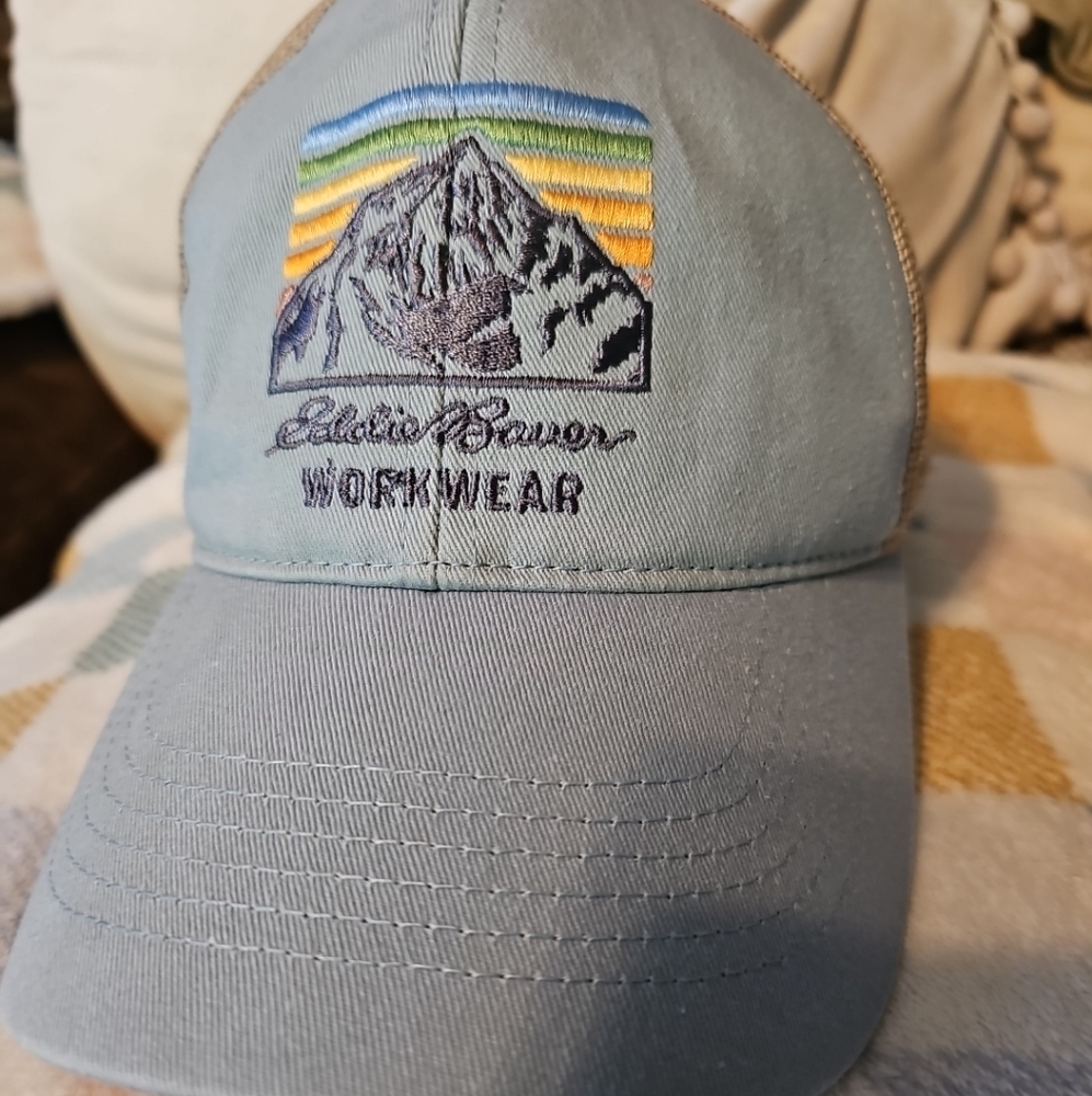 Eddie Bauer Blue Cap with Mountain Patch